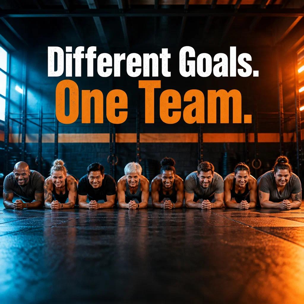 Fitness Bootcamp ad concept example: The Squad Lineup