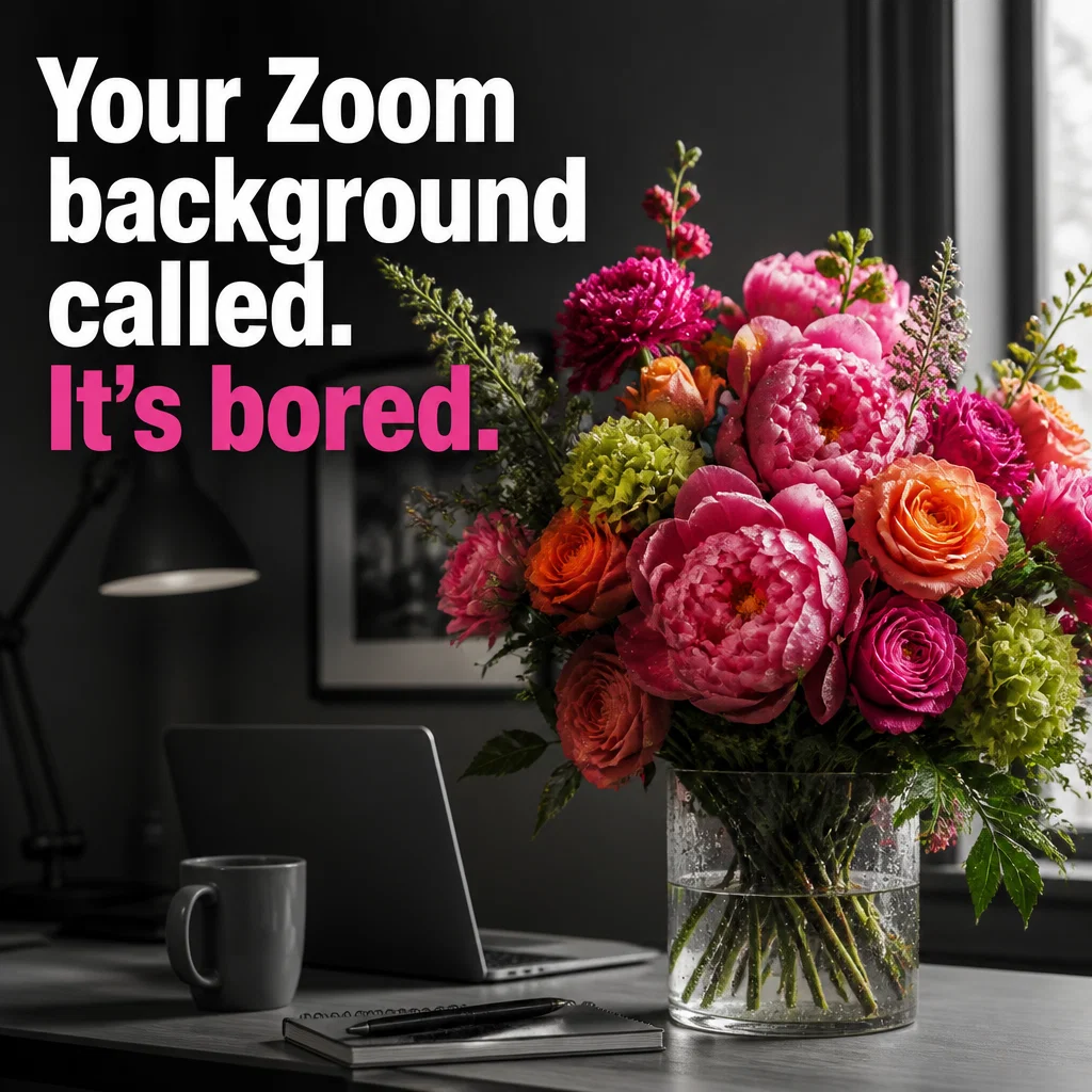 Florist meme ad example: The Home Office Upgrade
