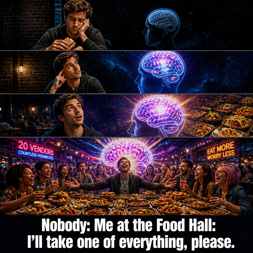 Food Hall meme ad example: The Infinite Choice