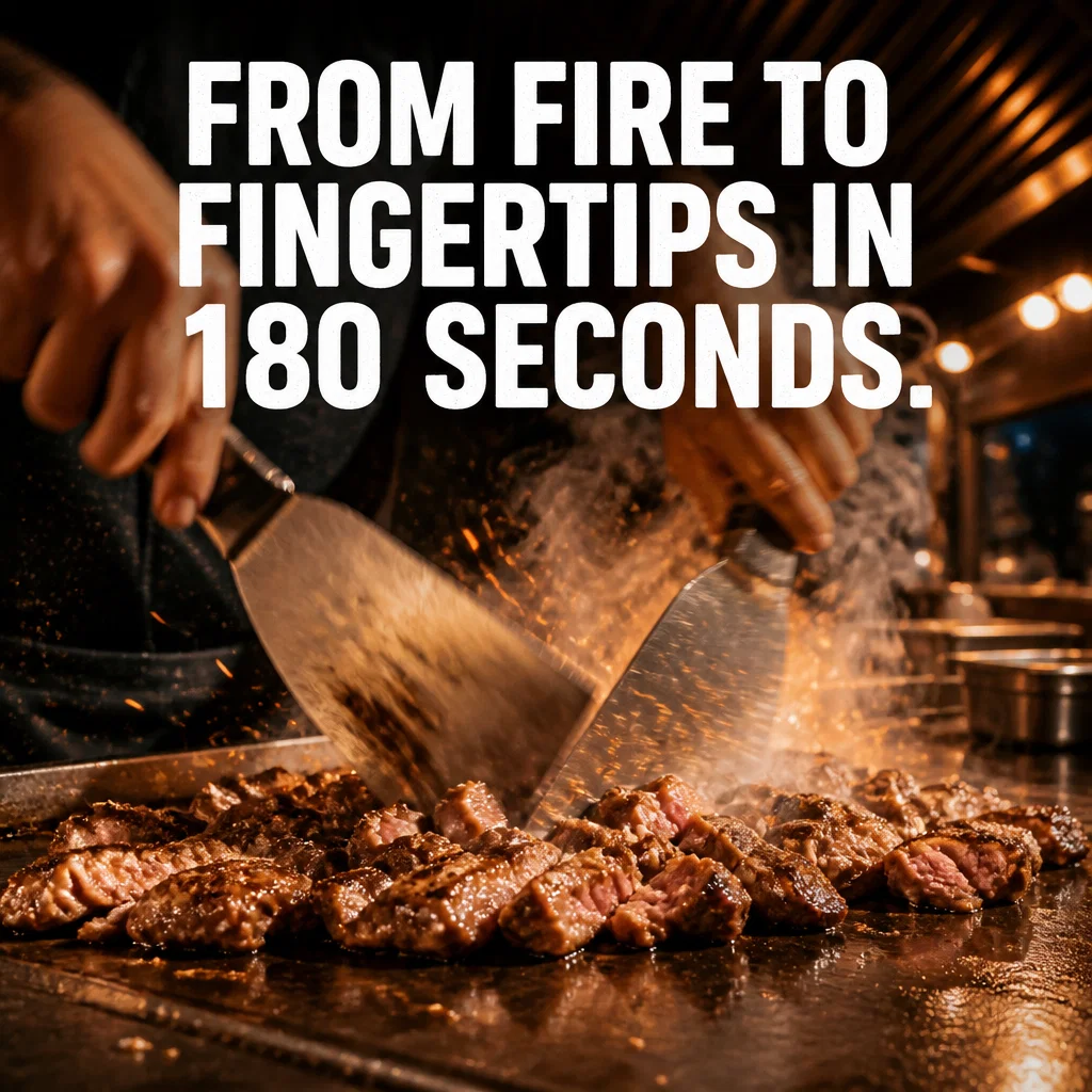 Food Truck ad concept example: The Griddle Action