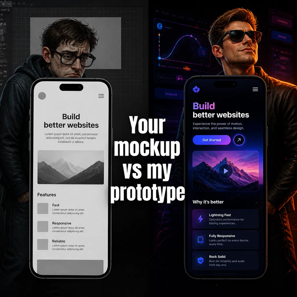 Framer meme ad example: Motion > Static