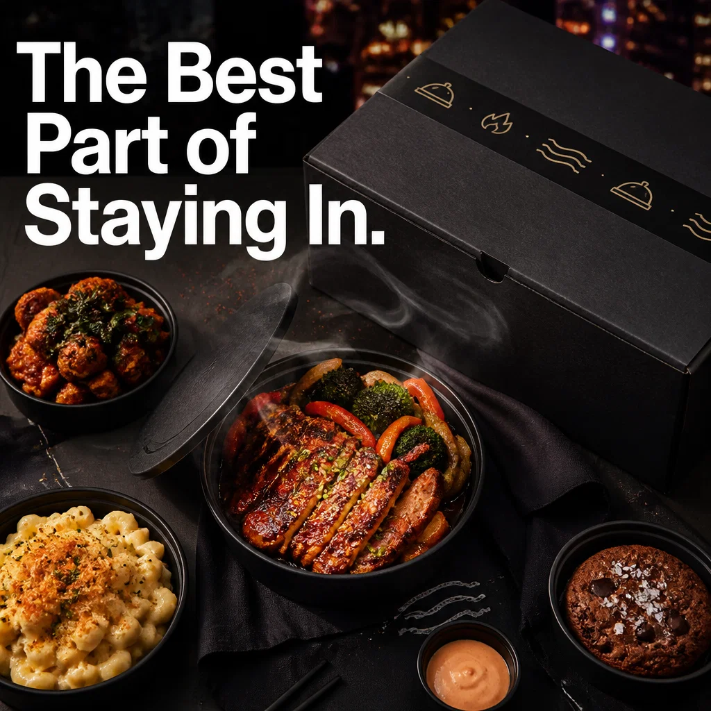 Ghost Kitchen ad concept example: The Unboxing Moment