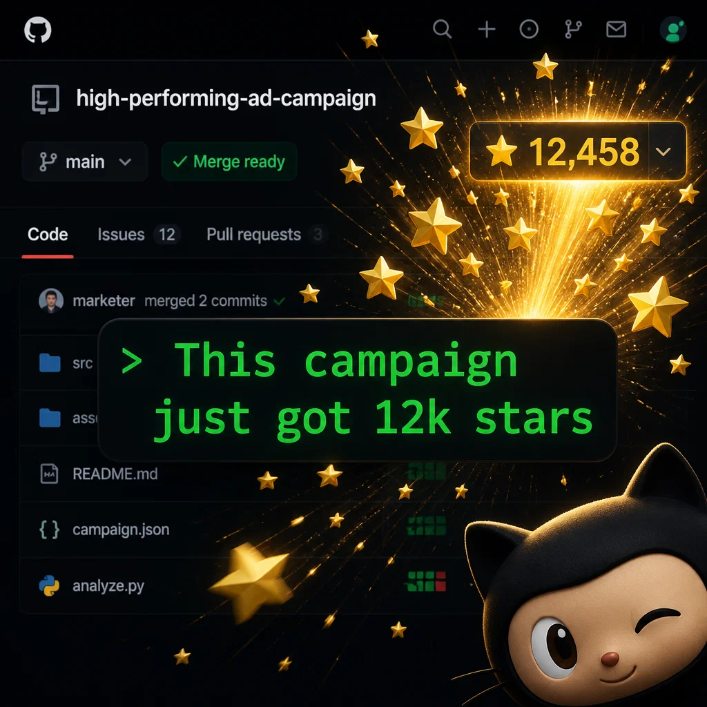 GitHub meme ad example: Star the Strategy