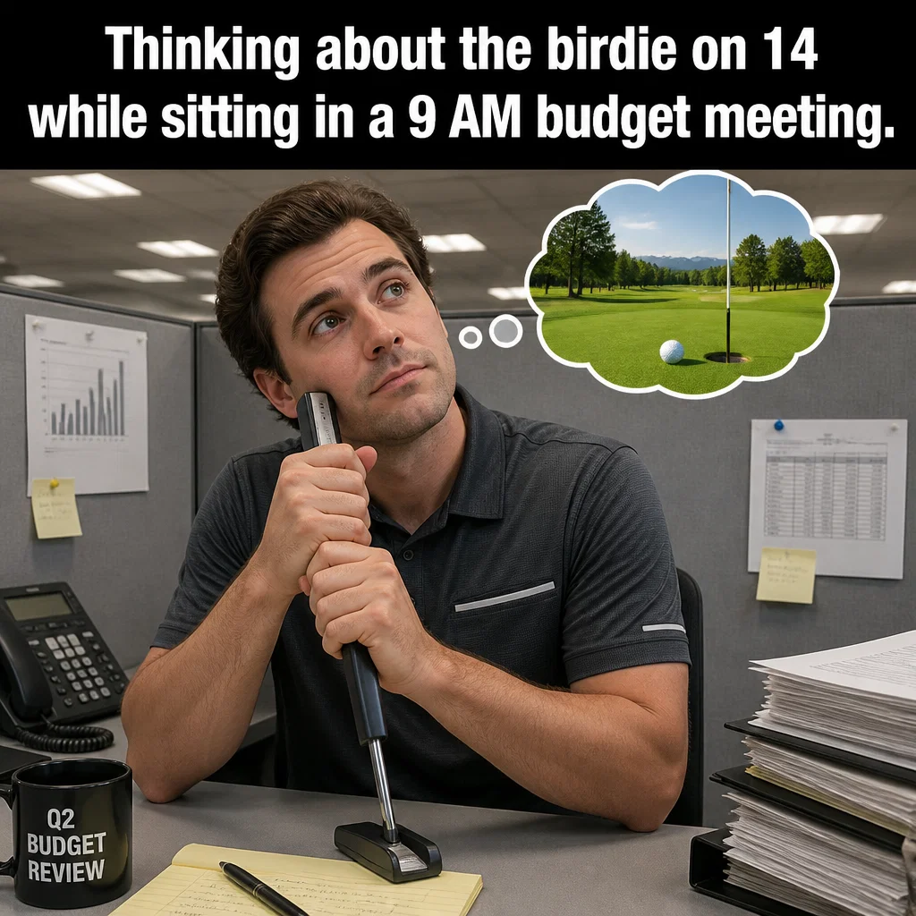 Golf Brand meme ad example: Monday Morning Blues