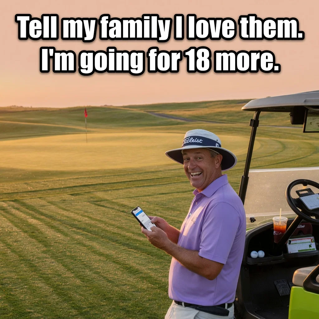 Golf Course meme ad example: The Golf Widow