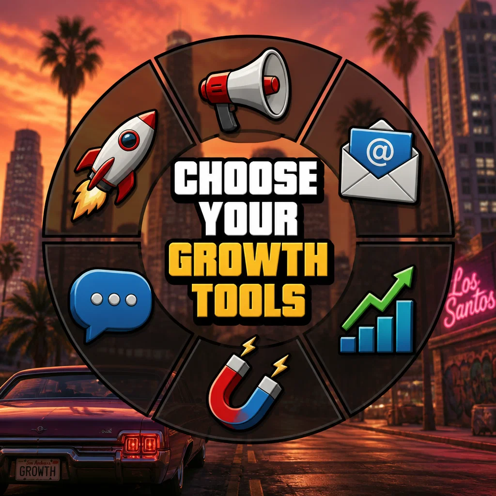 Grand Theft Auto meme ad example: The Stack Selector
