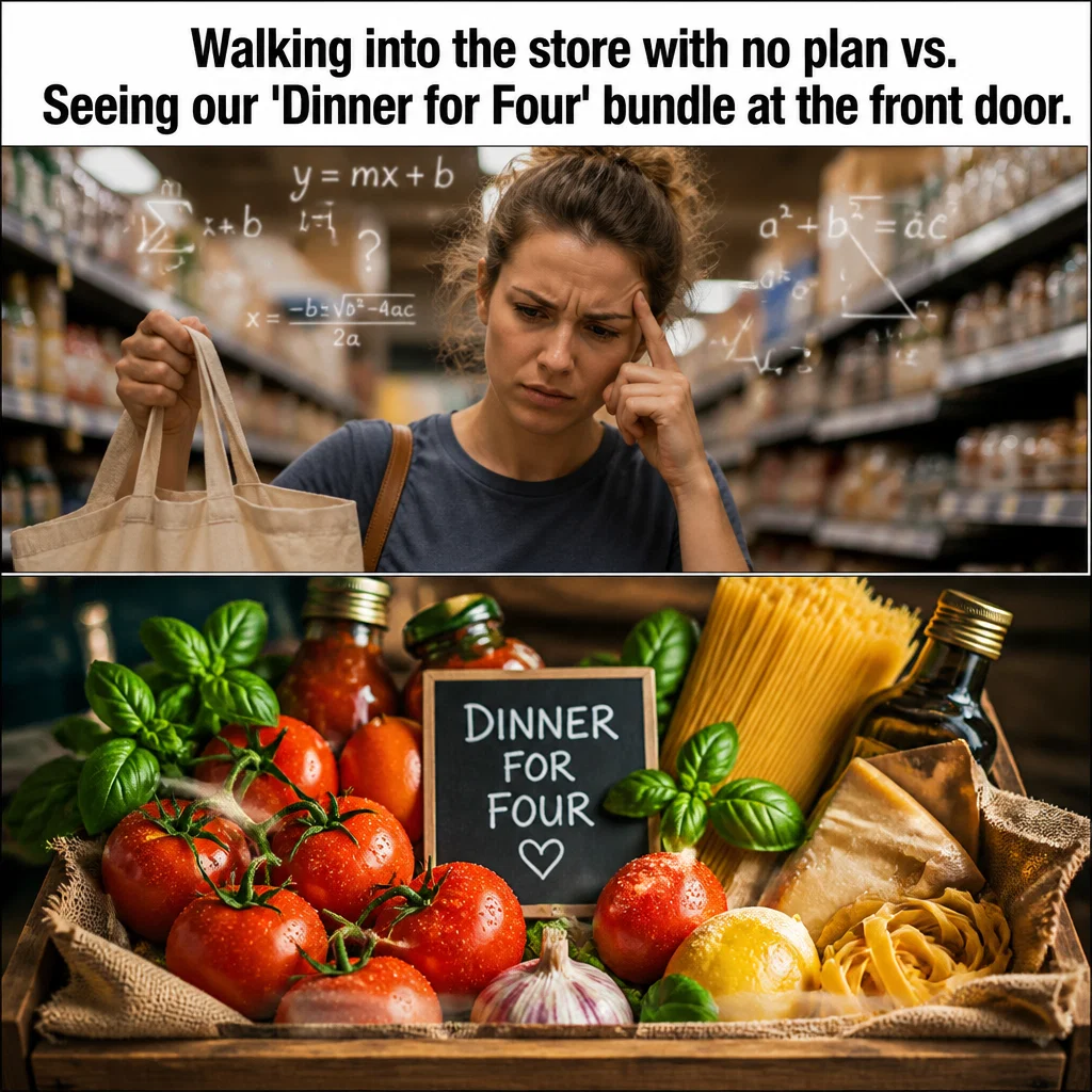 Grocery Store meme ad example: Recipe Inspiration Panic