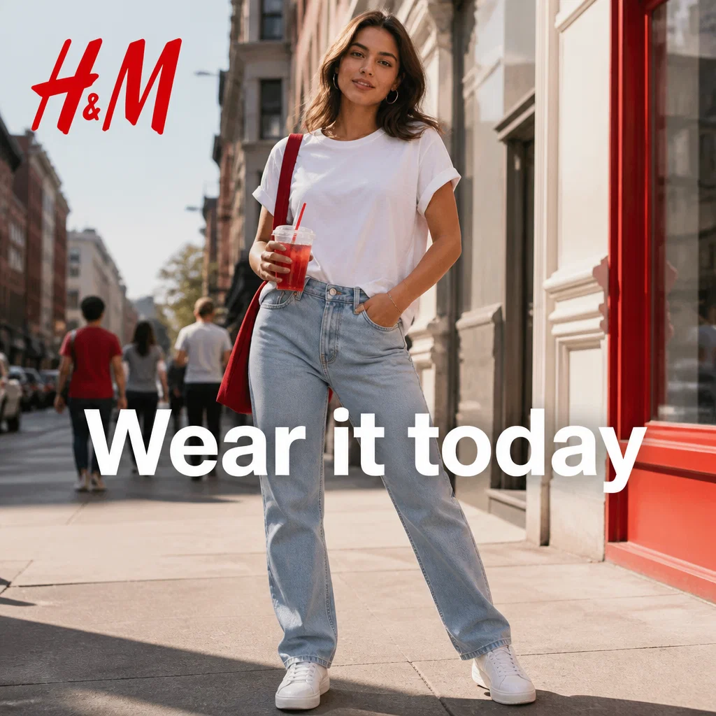 H&M ad concept example: Street Style Model