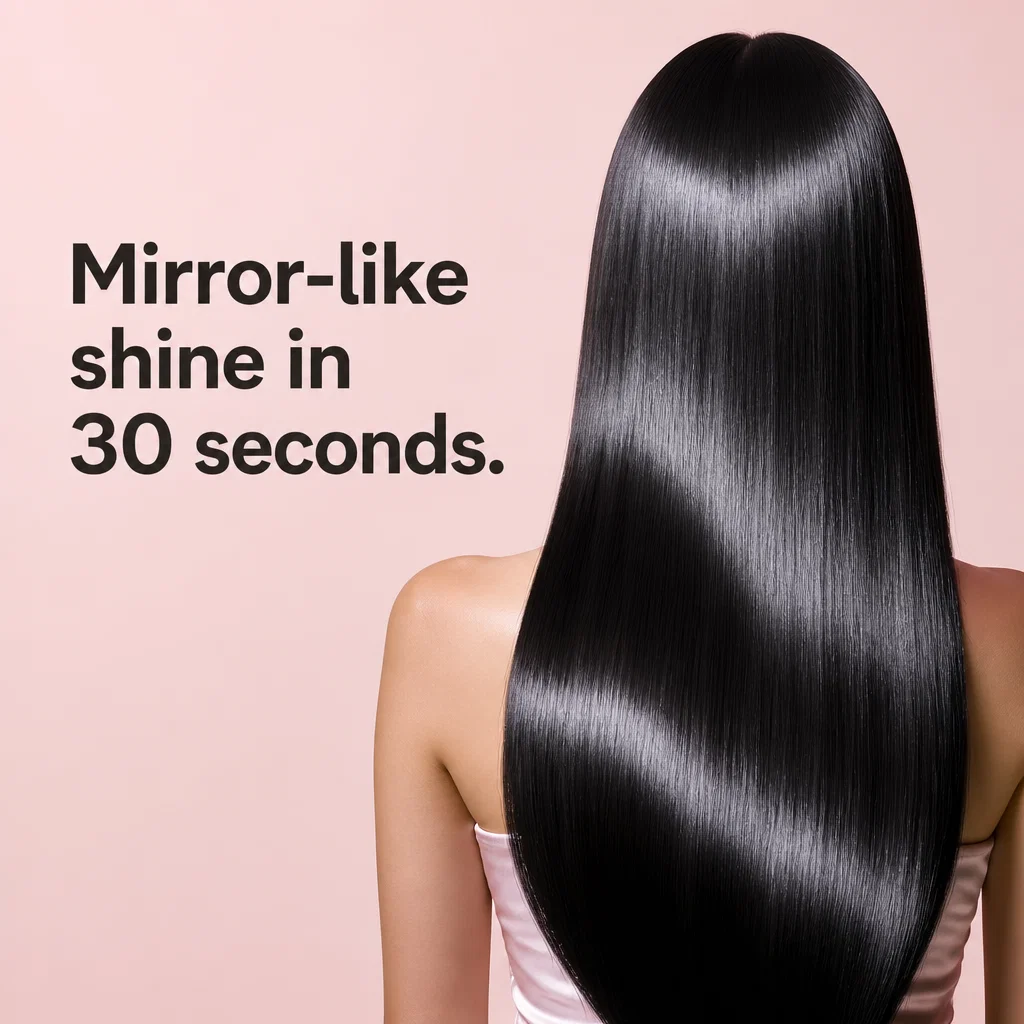 Haircare Brand ad concept example: The Glass Hair Effect