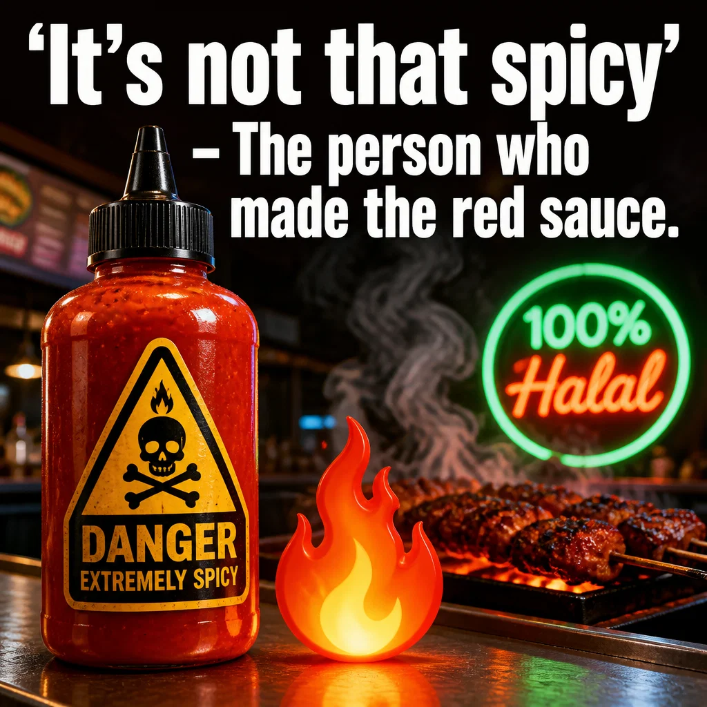 Halal Restaurant meme ad example: The Spicy Choice