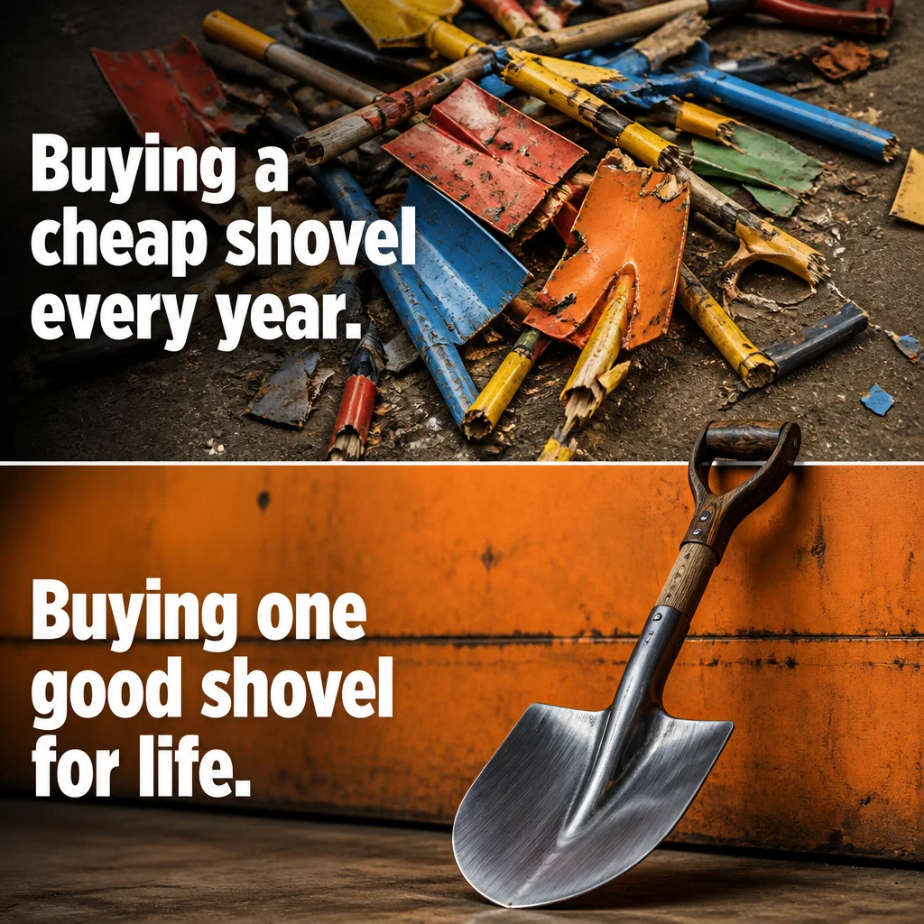 Hardware Store meme ad example: Cheap vs. Quality