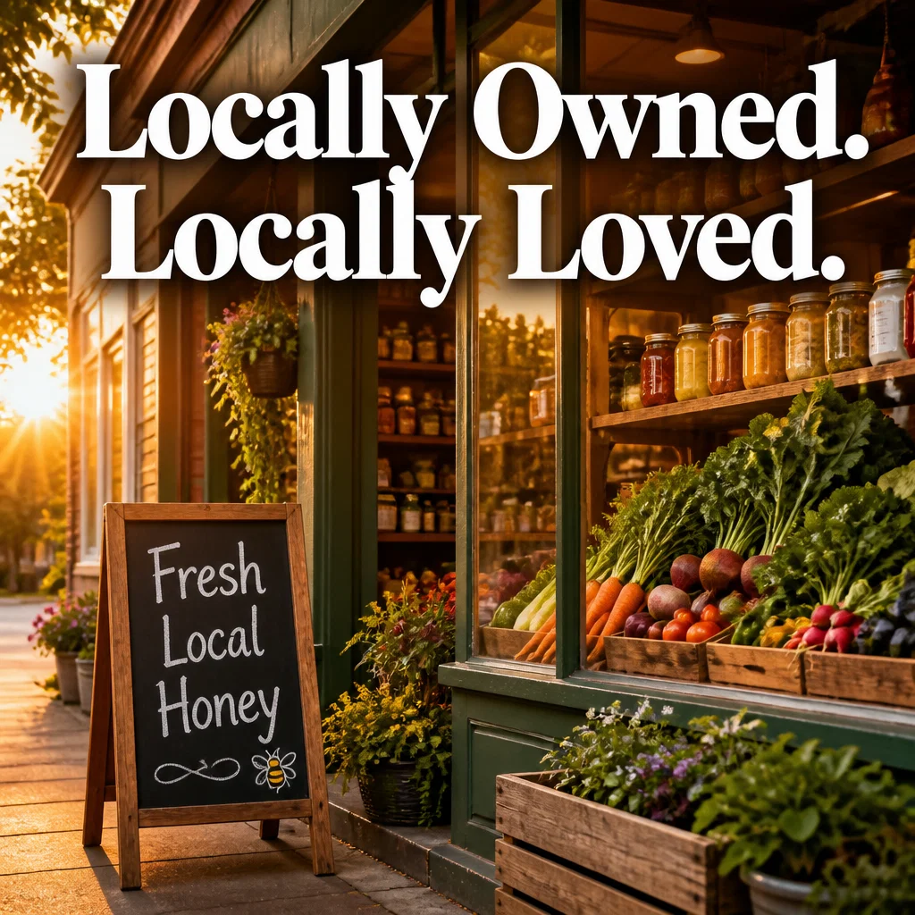 Health Food Store ad concept example: Neighborhood Storefront