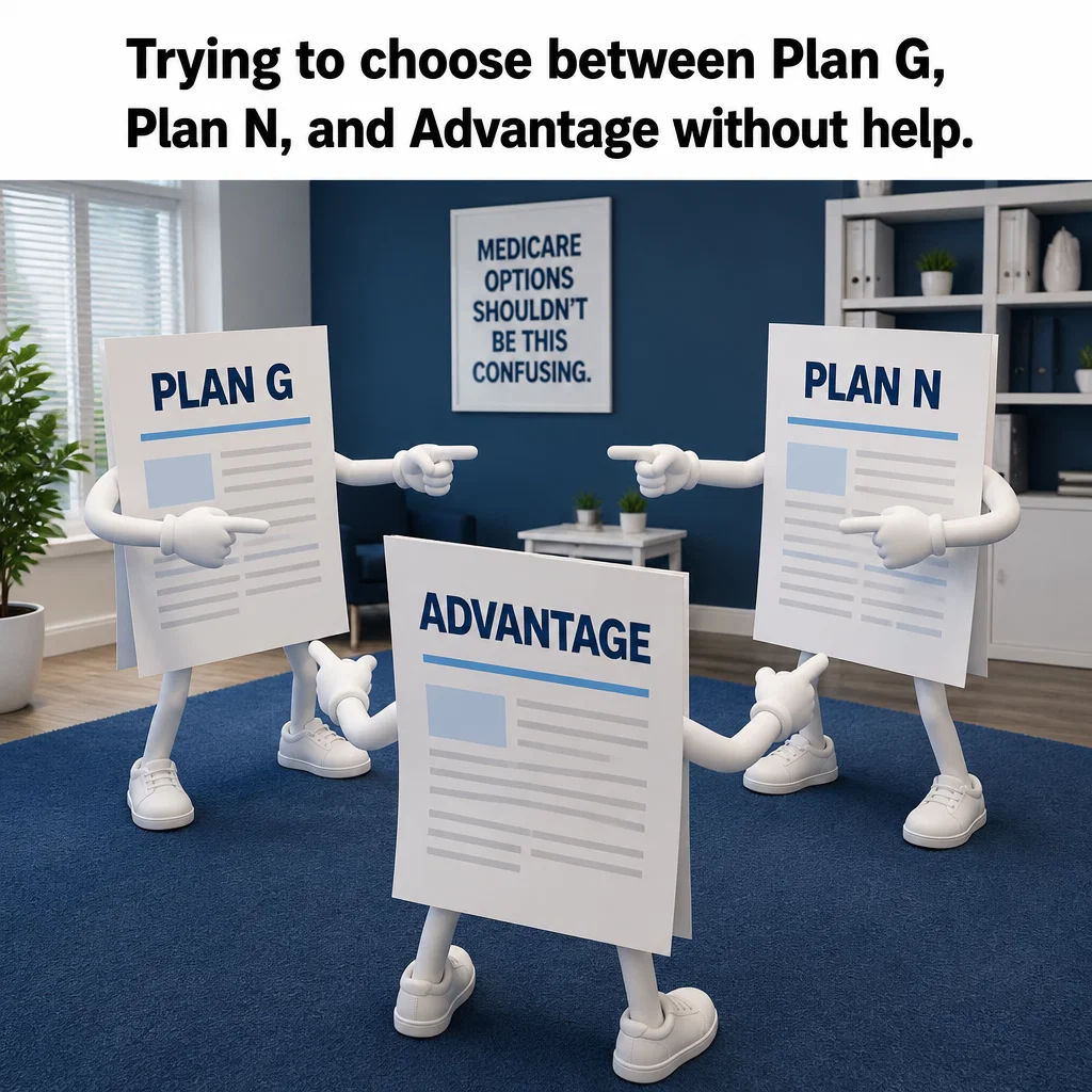 Health Insurance Broker meme ad example: The Medicare Maze