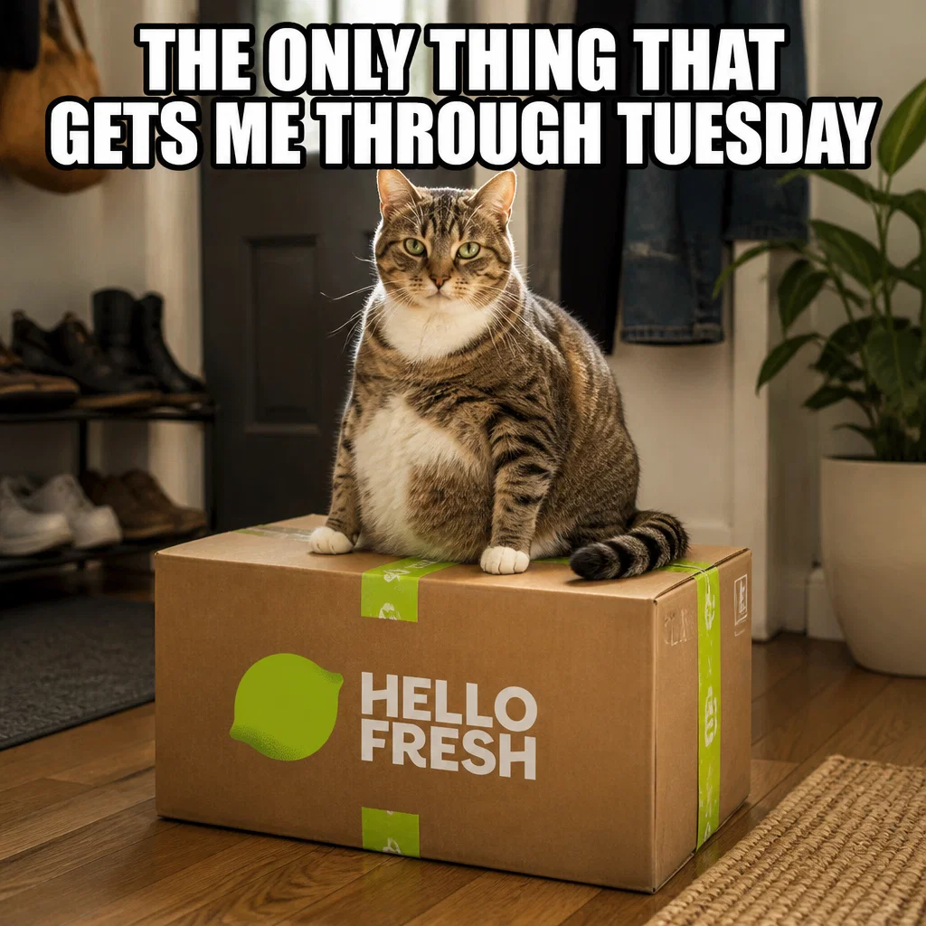 HelloFresh meme ad example: The Tuesday Ritual