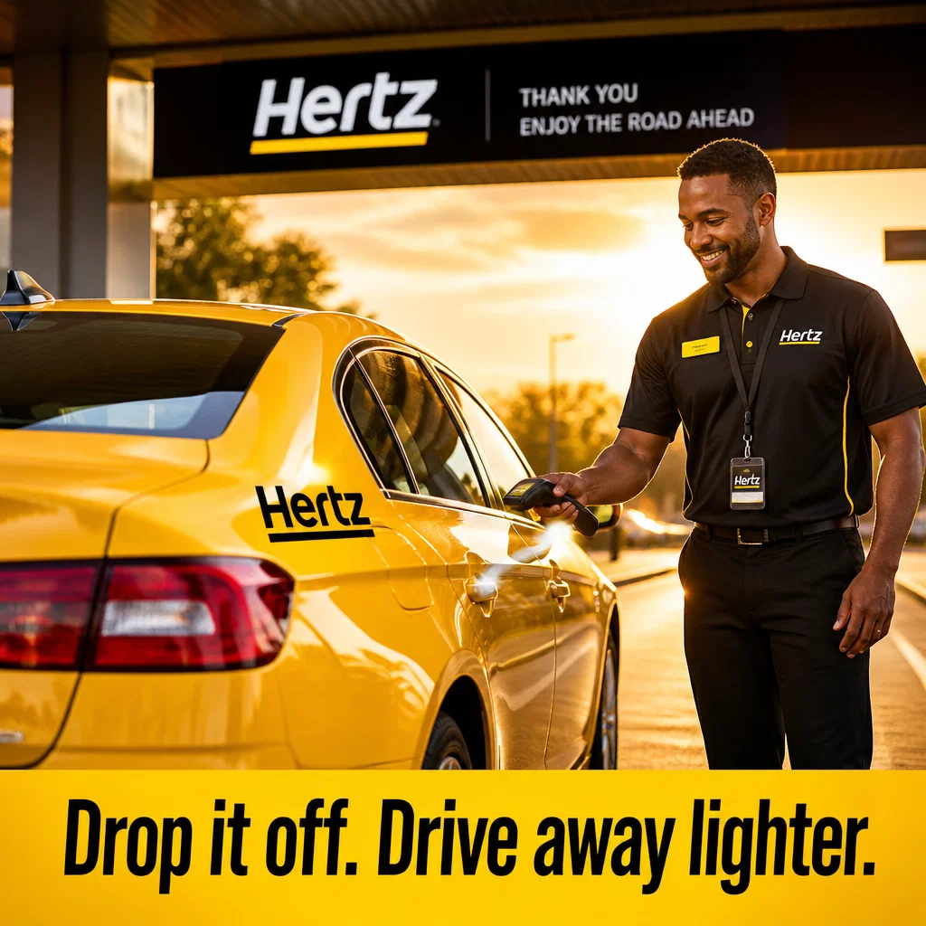 Hertz ad concept example: Return Ritual
