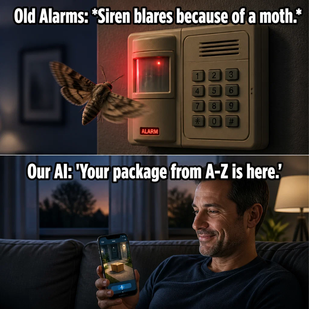 Home Security meme ad example: Notification Fatigue