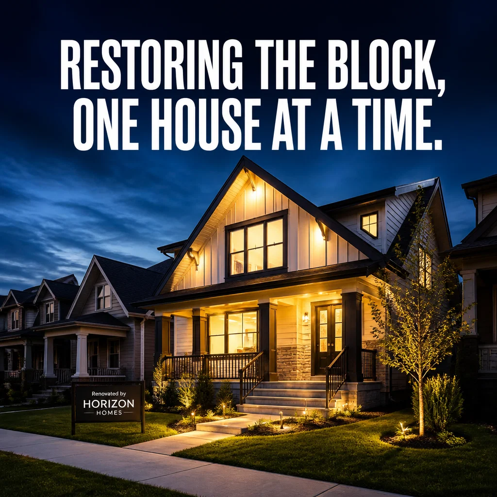 House Flipping ad concept example: The Neighborhood Hero