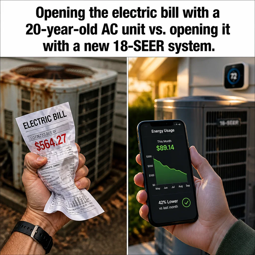 HVAC meme ad example: The Bill Shock