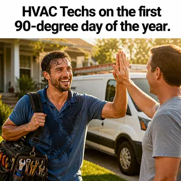 HVAC meme ad example: The July Marathon