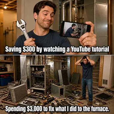 HVAC meme ad example: The Price of DIY