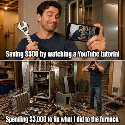 HVAC meme ad example: The Price of DIY