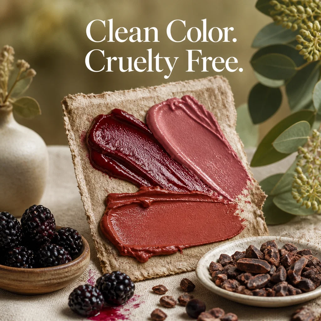 Ilia Beauty ad concept example: Sustainable Swatches