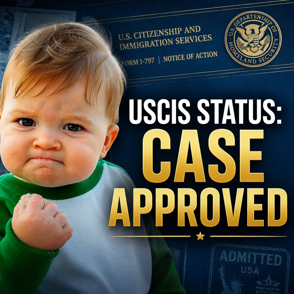 Immigration Lawyer meme ad example: The Approval High