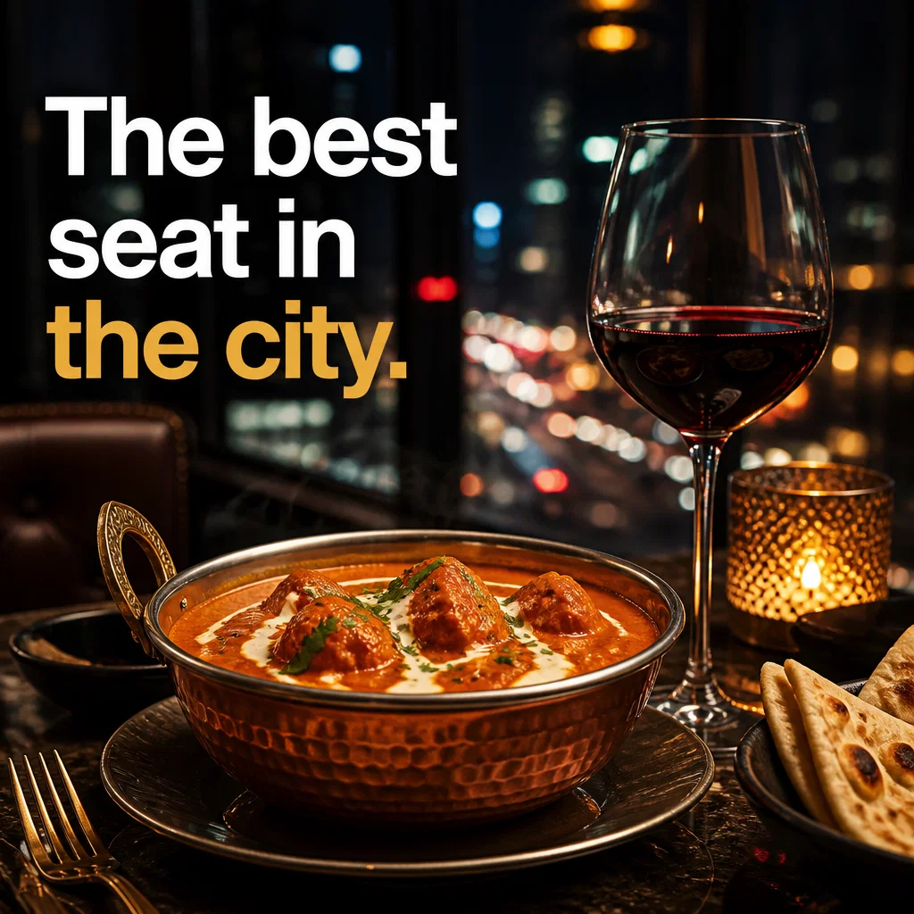 Indian Restaurant ad concept example: Urban Curry Nights