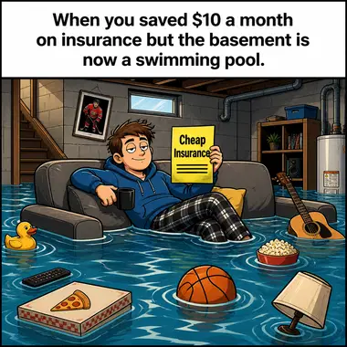 Insurance Agency meme ad example: The 'This is Fine' Claim