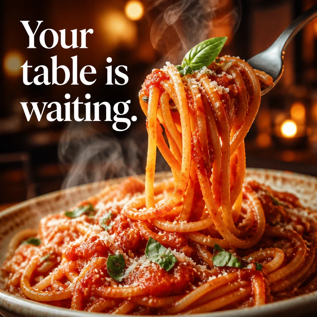 Italian Restaurant ad concept example: The Twirl Macro