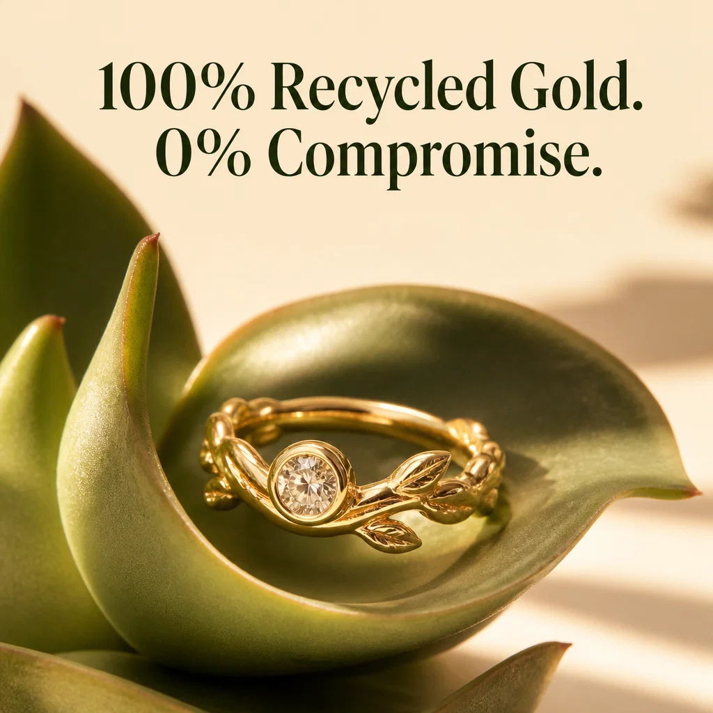 Jewelry Brand ad concept example: The Sustainably Chic