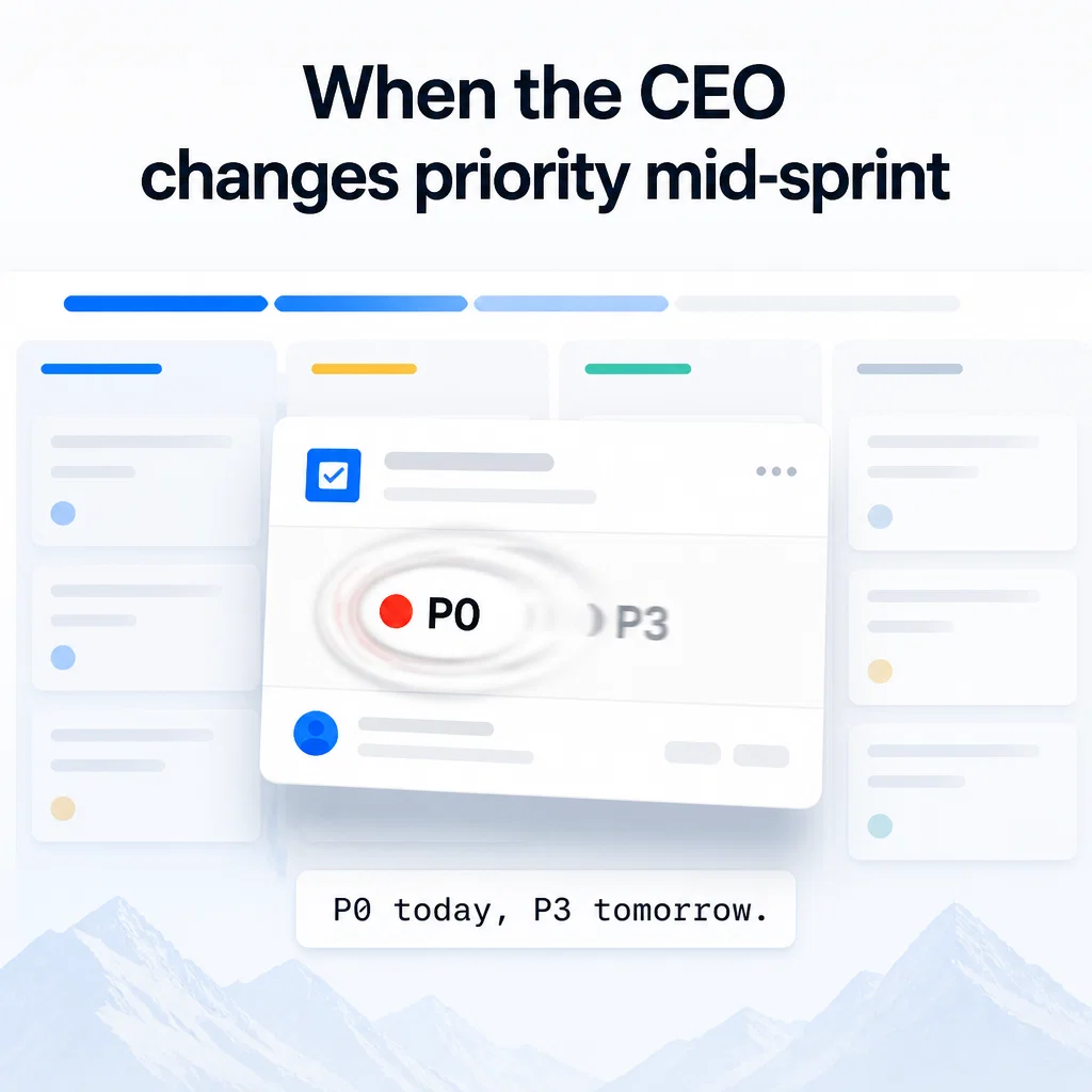 Jira meme ad example: Priority Roulette