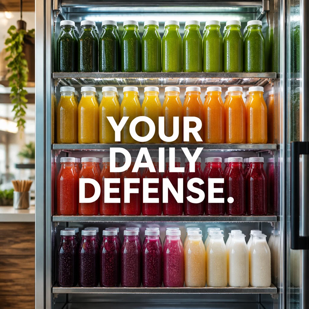 Juice Bar ad concept example: The Wellness Wall