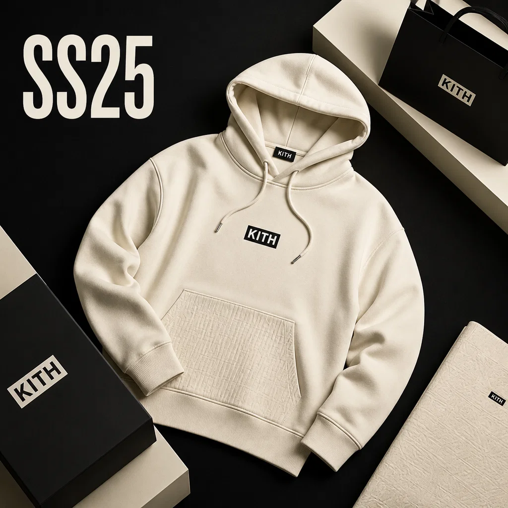 Kith ad concept example: Cream & Black Drop