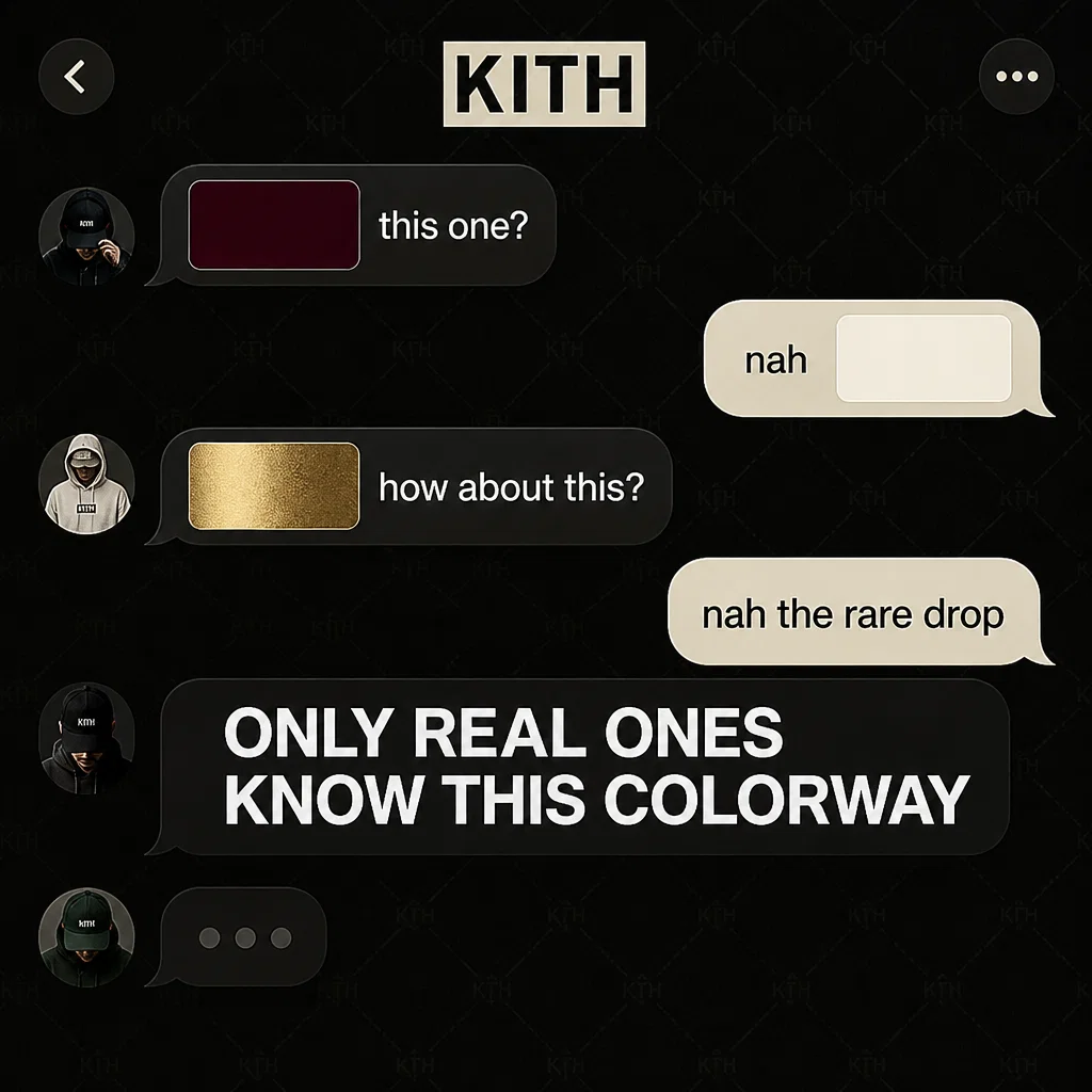 Kith meme ad example: Colorway Gatekeeping