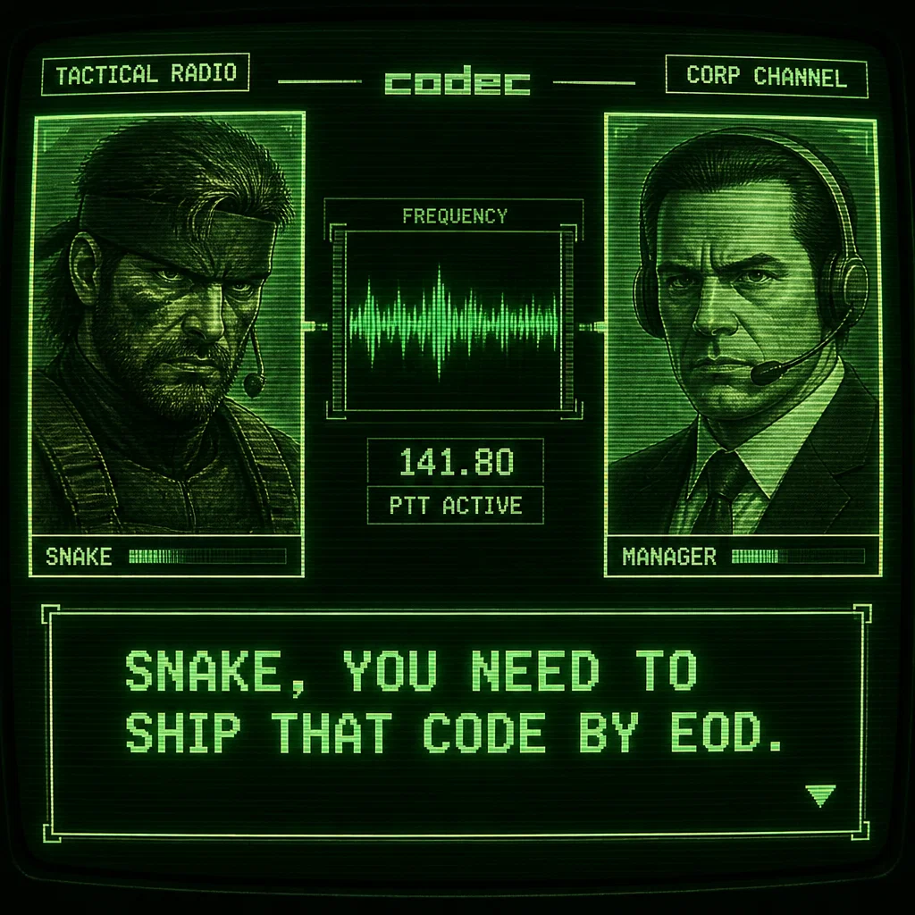 Konami meme ad example: Tactical Comms