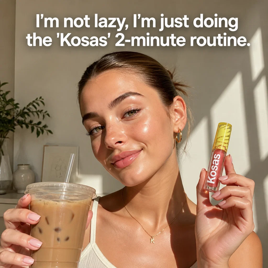 Kosas meme ad example: Clean Girl Reality