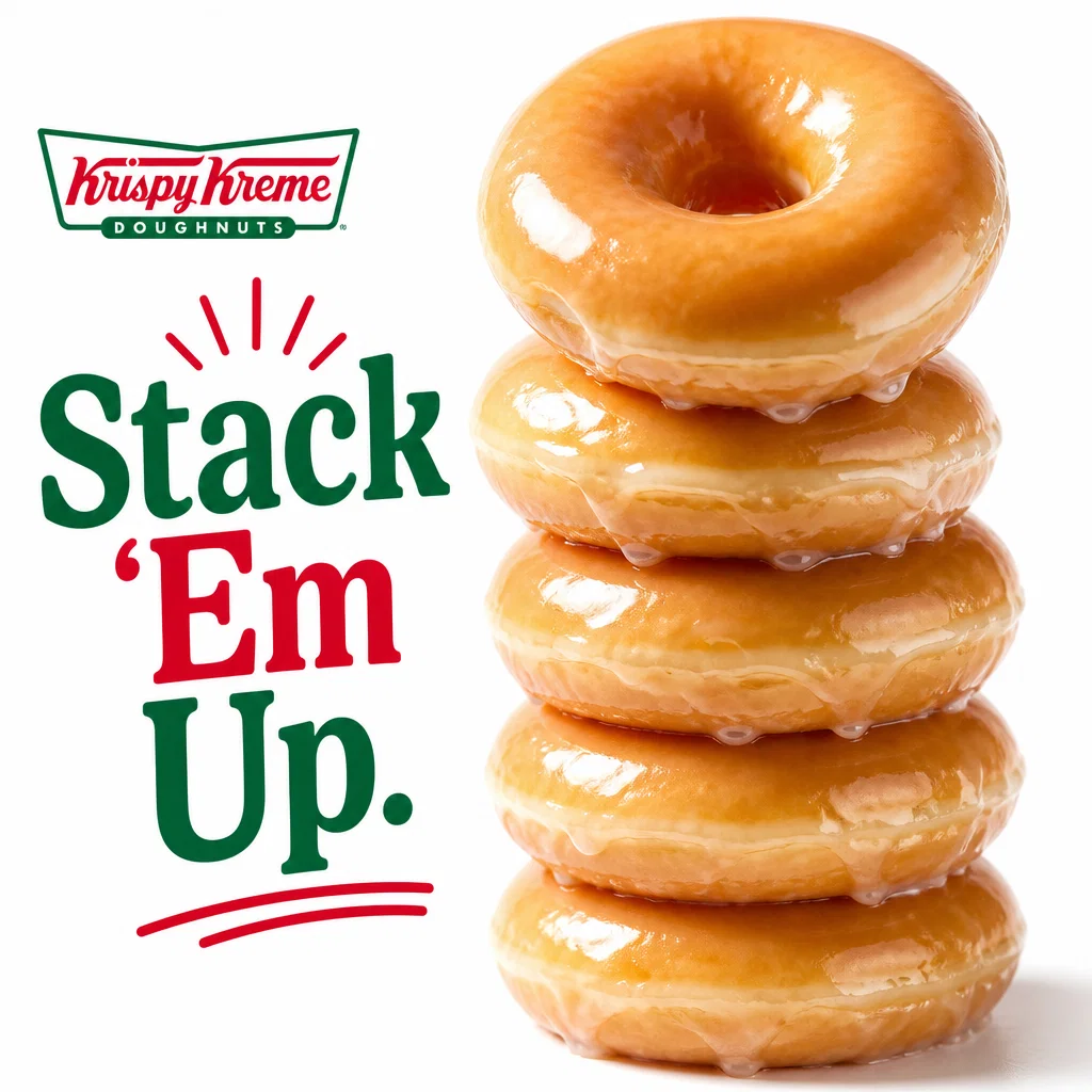 Krispy Kreme ad concept example: The Fresh Stack