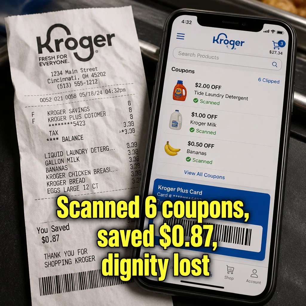 Kroger meme ad example: Digital Coupon Stack
