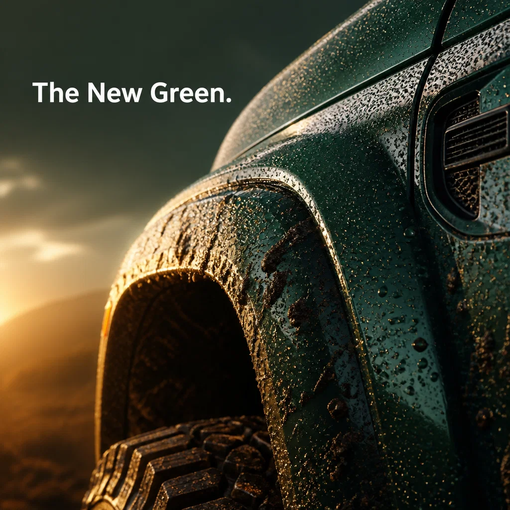Land Rover ad concept example: British Racing Texture