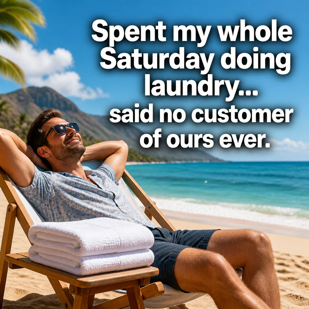 Laundromat meme ad example: Weekend Saver