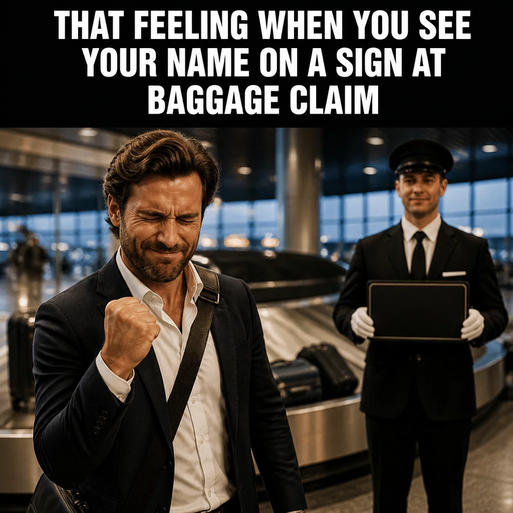 Limo Service meme ad example: The Airport Sprint