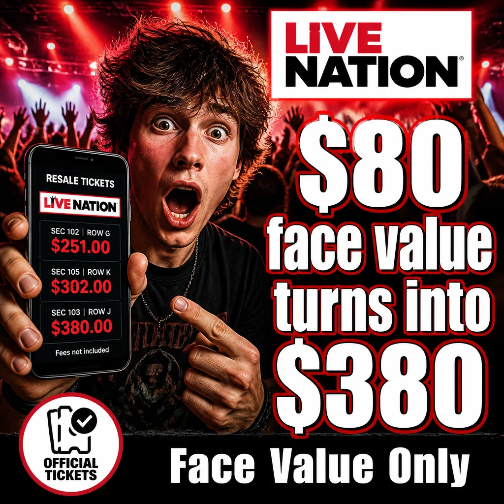 Live Nation meme ad example: Resale Price Shock