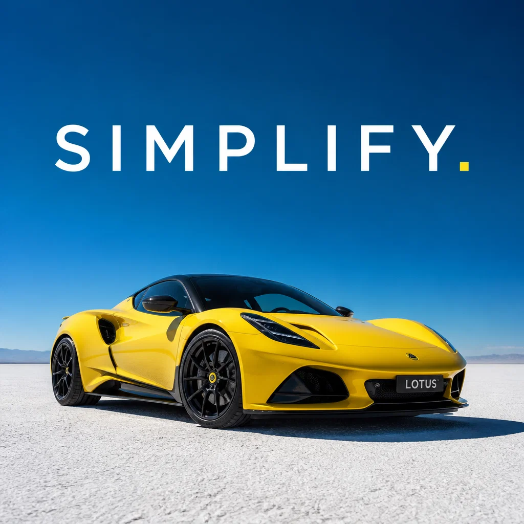 Lotus ad concept example: Minimalist Landscape