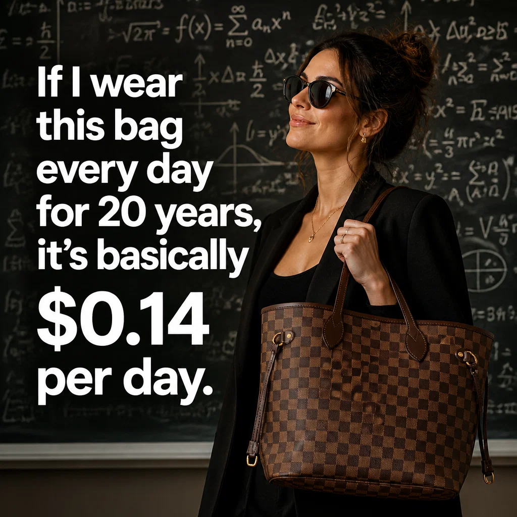 Louis Vuitton meme ad example: Luxury Math