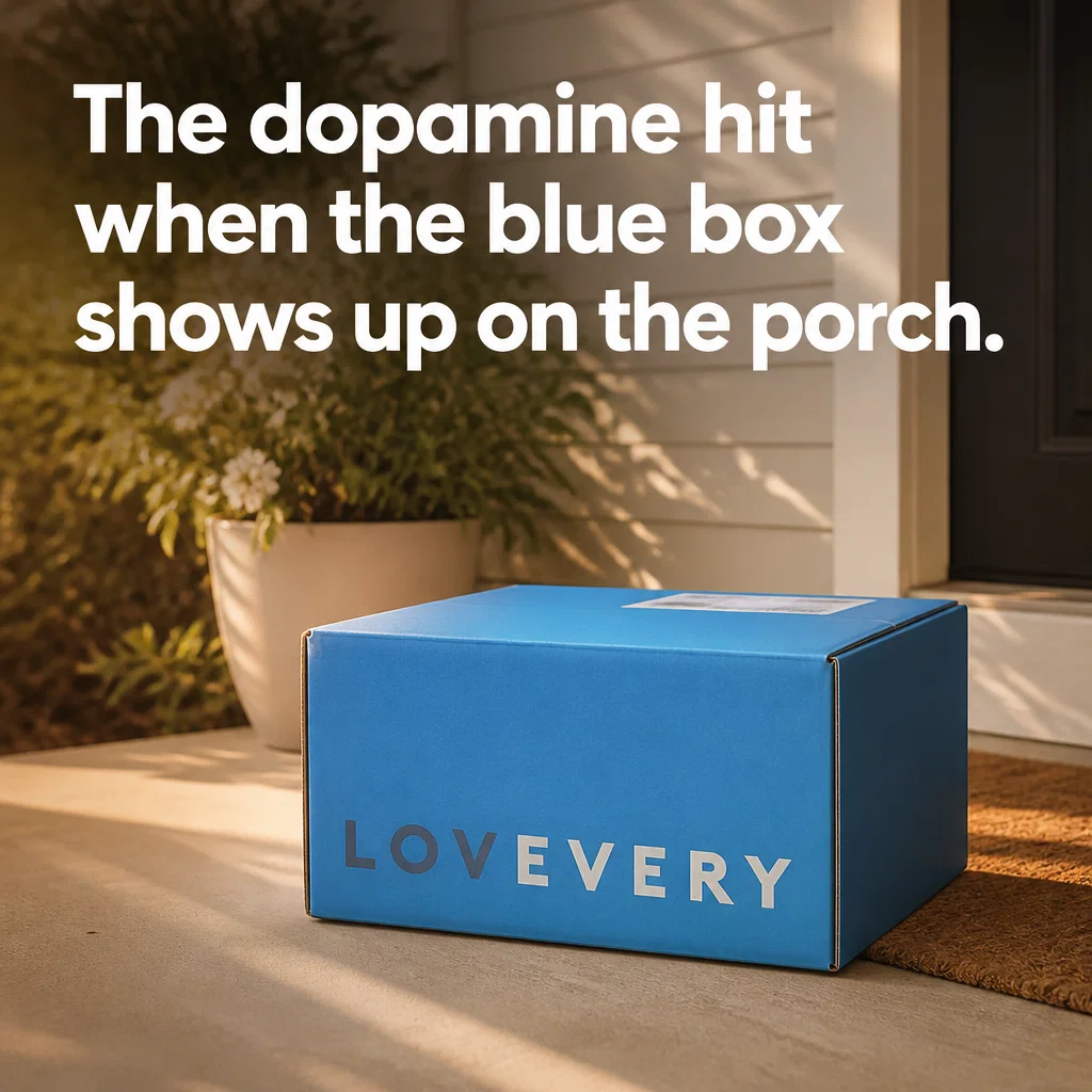 Lovevery meme ad example: The Unboxing Glow