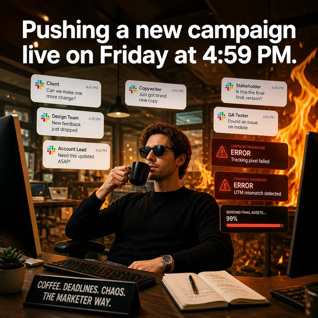 Marketing Agency meme ad example: The Friday Launch