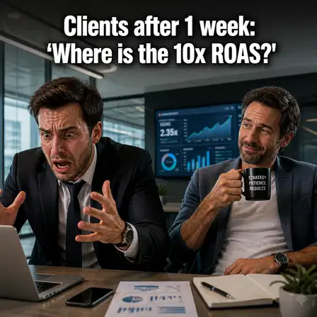 Marketing Agency meme ad example: The ROI Gap