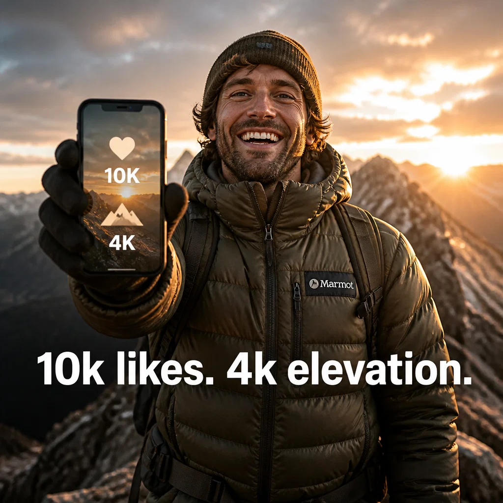 Marmot meme ad example: Trail Influencer Math