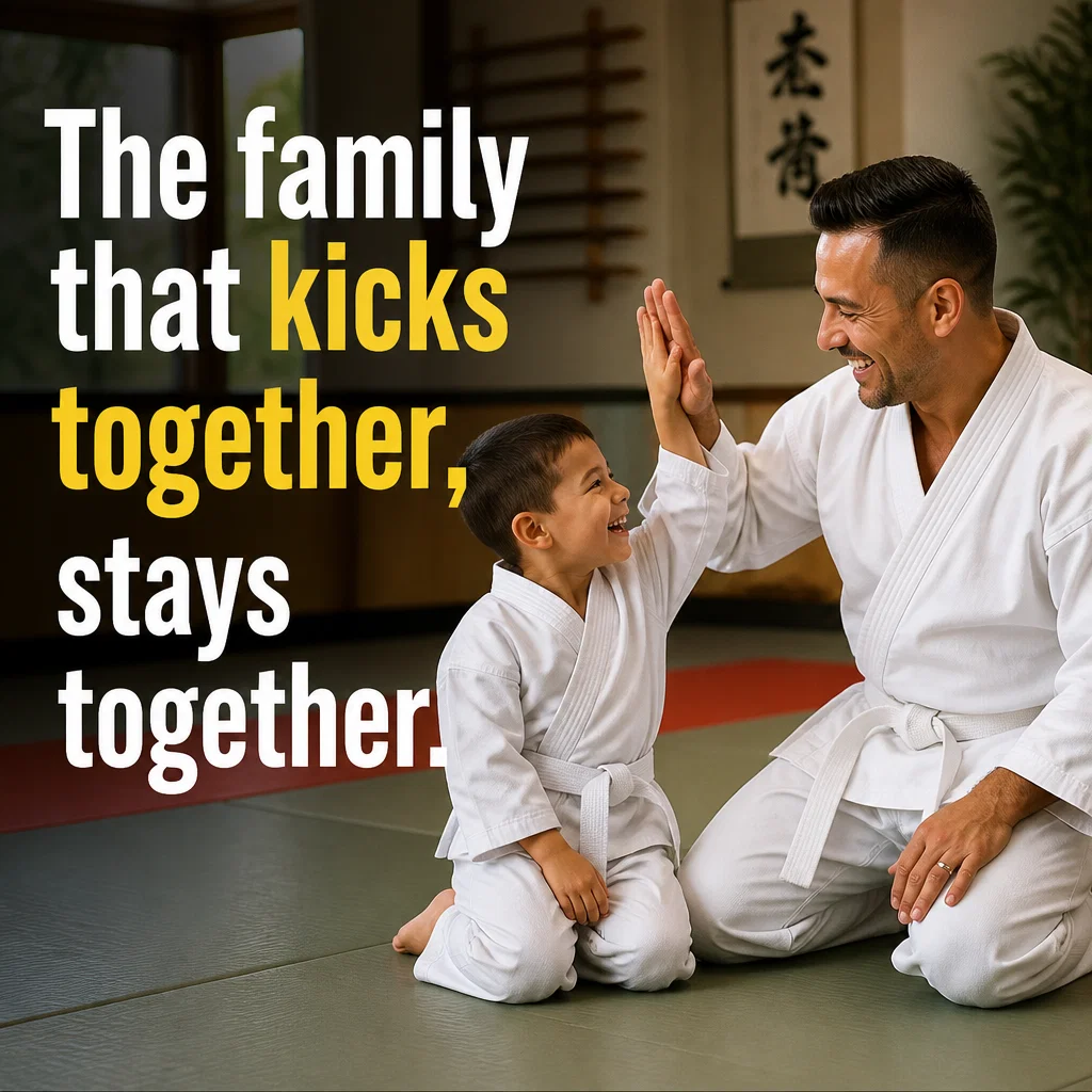 Martial Arts School ad concept example: The Family Plan